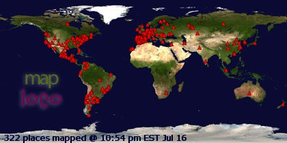 Locations of Site Visitors