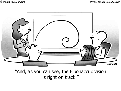 business cartoon Fibonacci sequence
