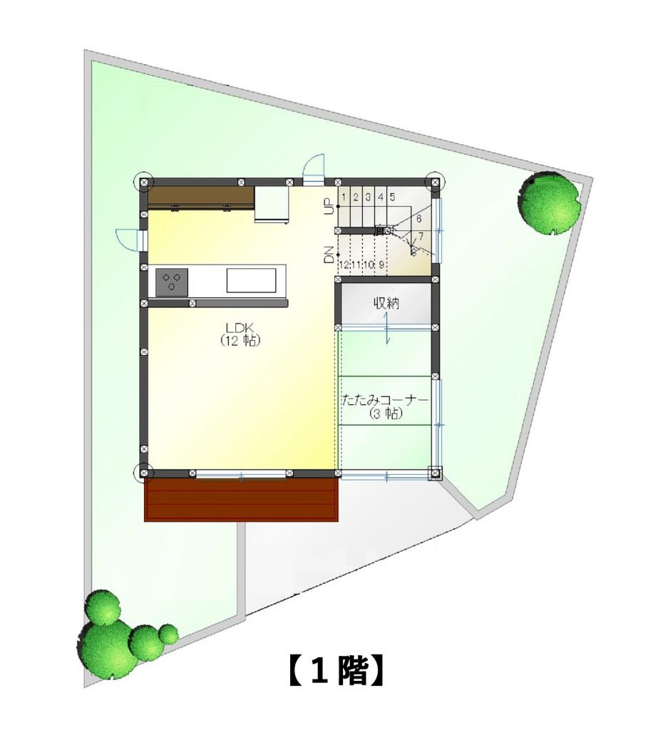 ９坪 地下１階 地上２階建て狭小住宅 地下にガレージのある間取り 横浜の狭小住宅 二世帯住宅 注文住宅の間取りは中鉢建設