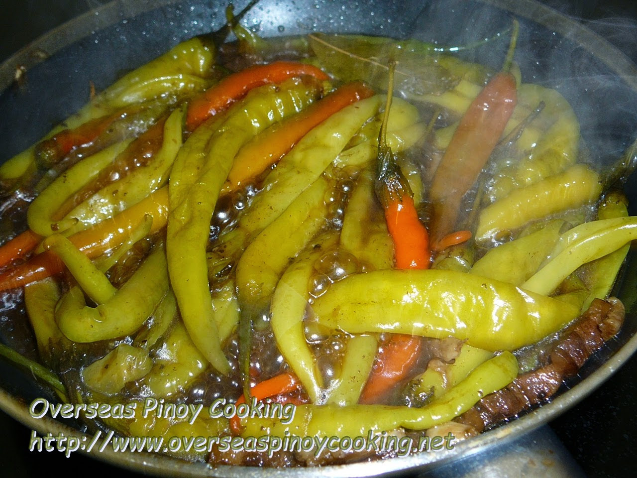 Adobong Sili - Cooking Procedure