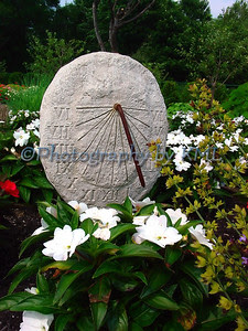 a stone sundial with an unusual design 