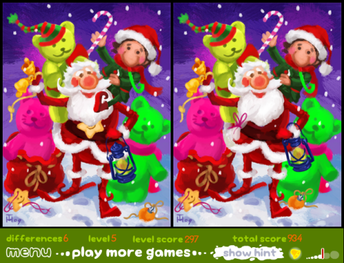 サンタクロースの間違い探し Christmas In Jelly Village 楽しい間違い探しゲーム