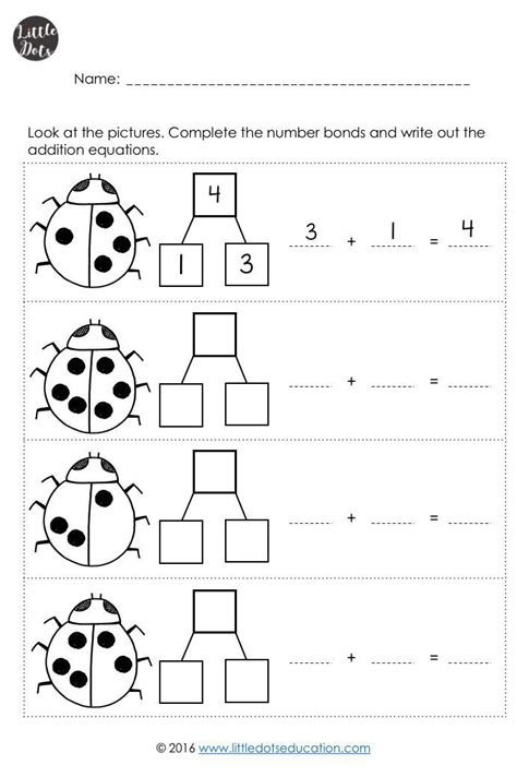  number bonds worksheets