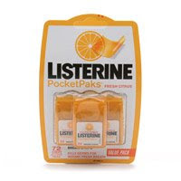 Listerine Pocketpaks Breath Strips Fresh Citrus 24 - Strip Packs - 6 Pack