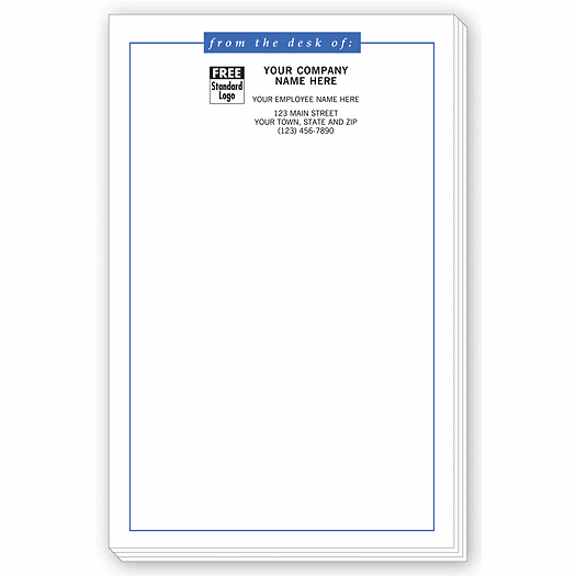 from the desk of Personalized Notepads, Large