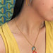 Sunlight Macrame Earrings and 3-hoop Macrame Necklace