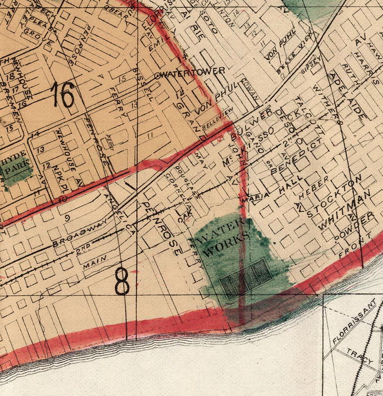 Old map of Saint Louis City St Louis 1882 - VINTAGE MAPS AND PRINTS