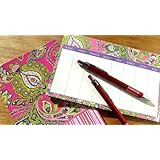 Ana Grace 4-piece Planner Stationary Set in Hot Pink with Paisley Shabby Chic Design