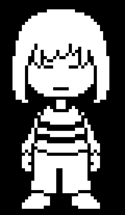 Undertale Chara And Frisk Battle Sprite Pixel Art Maker
