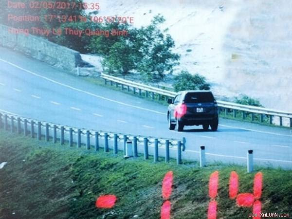Tài xế S. bị bắn tốc độ vượt mực cho phép là 114/80 km/h
