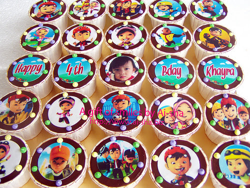Birthday Cupcakes Edible Image Boboiboy