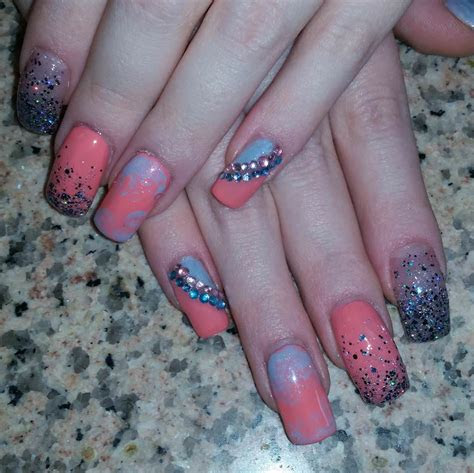 colourful acrylic nail art designs ideas design