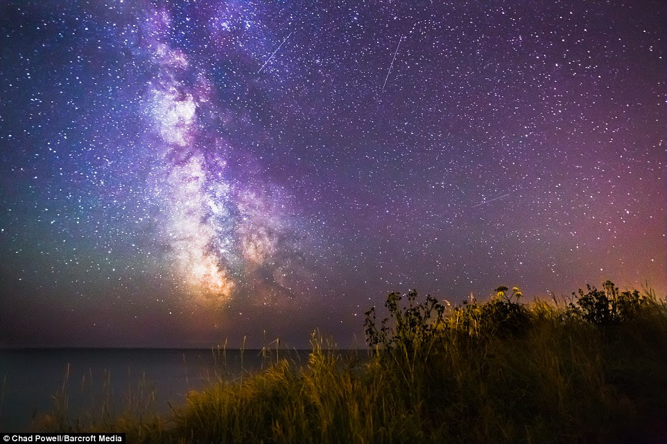 The night stars are pictured above the coast on the Isle of Wight.  Taking these images in in a Raw image format captures more detail than a JPEG format