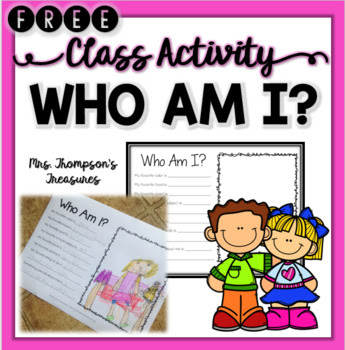 Who Am I Classroom Activity - Beginning of the Year/End of