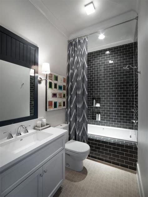 Grey and white bathrooms look smart, clean, stylish, and . Guest Bathroom From HGTV Smart Home 2014 | HGTV Smart Home