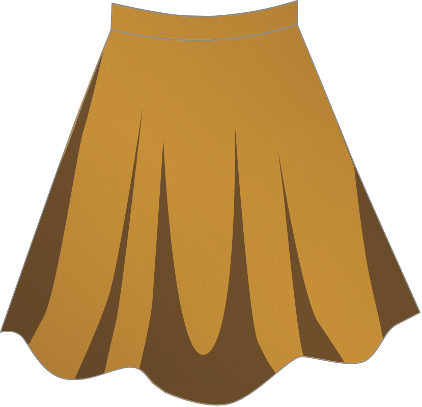 フレアスカート ミドル ゴールド の商用利用可能な無料 フリーファッションイラスト素材 Cbk Stocks
