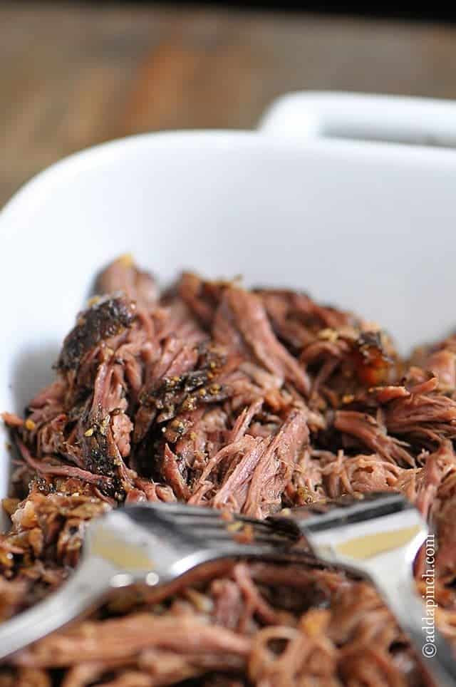 Slow Cooker Shredded Beef Recipe - Add a Pinch