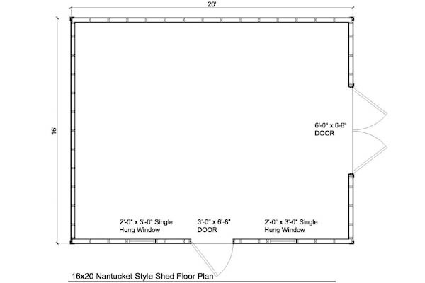 16x20 Nantucket Style Shed Plans Build A Large Shed