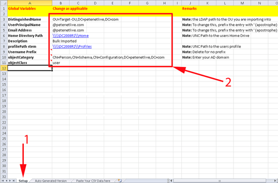 csvde spreadsheet