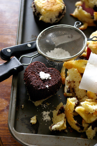 Anniversary dessert in the making