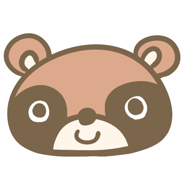 タヌキの顔のイラスト かわいいフリー素材が無料のイラストレイン