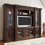 Casa Verona Entertainment Center-Warm Hazelnut with Gold Leaf ...