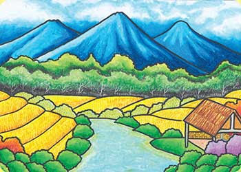 Lukisan Pemandangan Alam Dengan Krayon Koleksi Gambar HD Lukisan Pemandangan Alam Dengan Krayon Koleksi Gambar HD