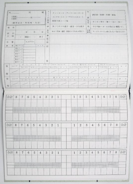 有 So社 スコアブックのエスオー社 テニス スコアブック 軟式用