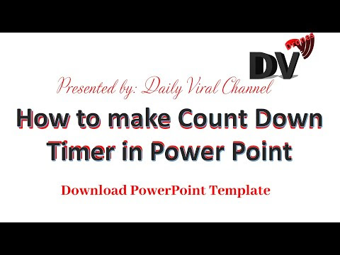 How to Create Count Down Timer in PowerPoint