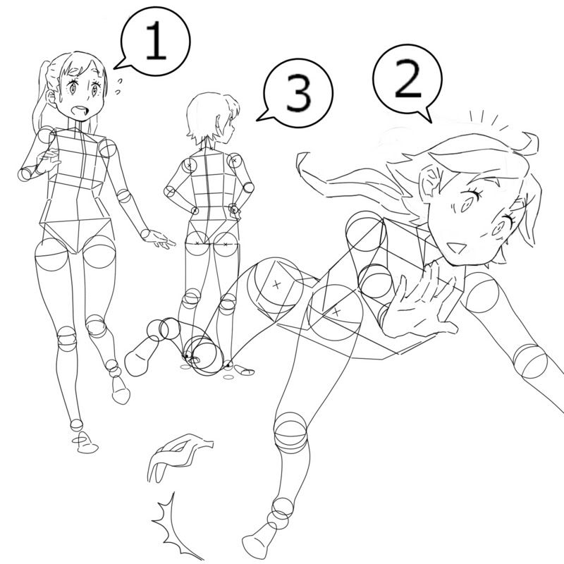 お絵かき講座 キャラ絵の描き方基礎 第十回応用概論 後姿 洞田創研究室