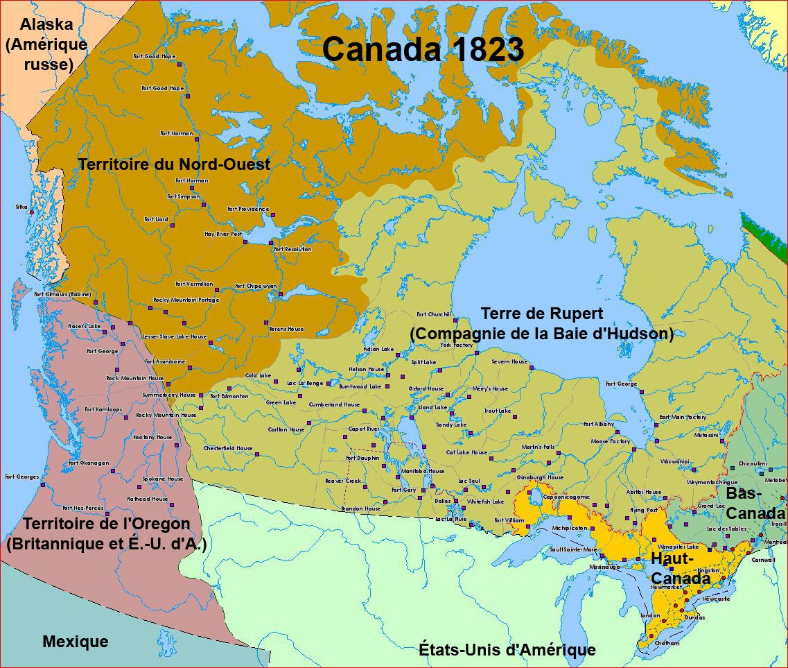carte de l ouest du canada Ouest canadien