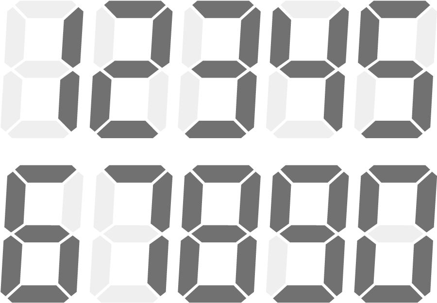 フリーイラスト デジタル数字のセットでアハ体験 Gahag 著作権フリー写真 イラスト素材集