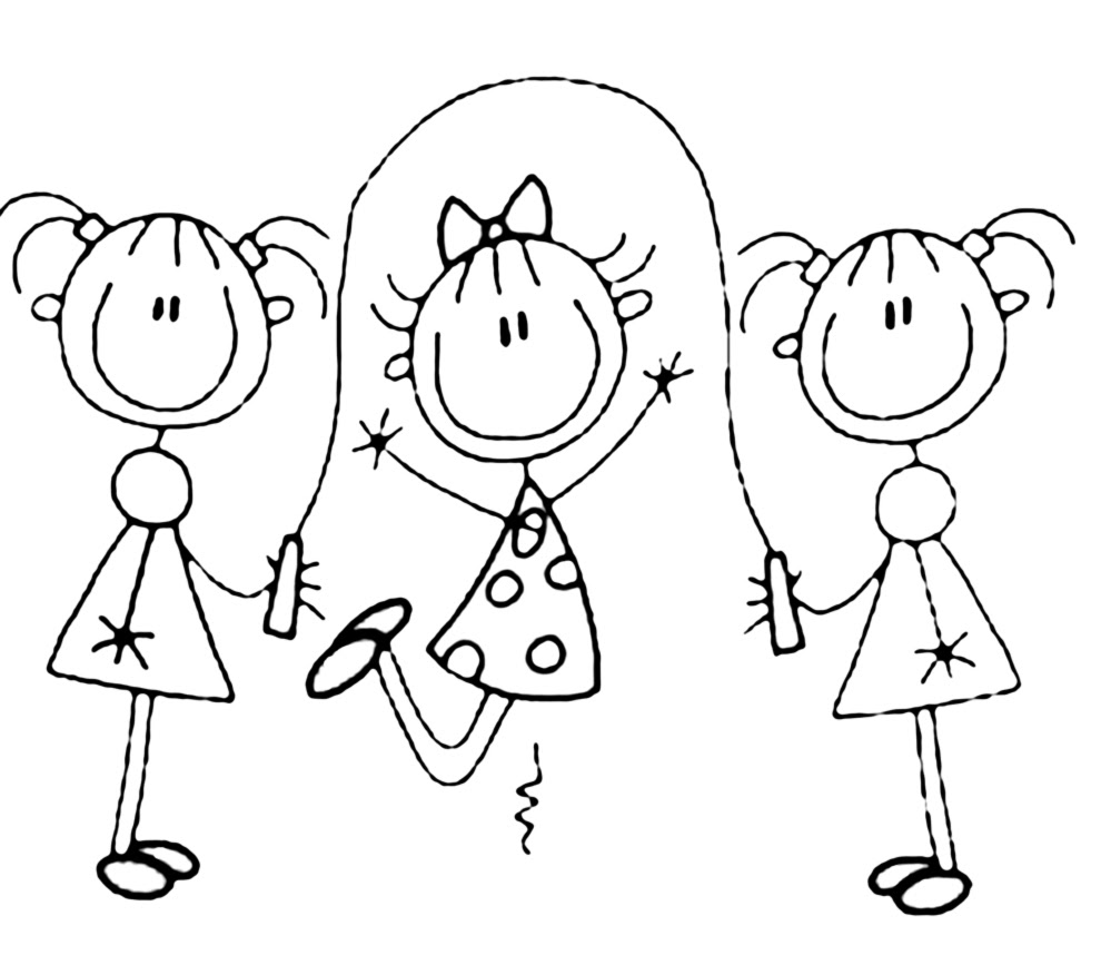 Favorito Disegno di Gioco della Corda da colorare per bambini BC85