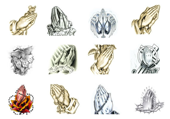 Many couples get praying hands tattoos as a symbol of undying love.