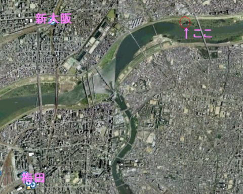 ミナミヌマエビ捕獲ポイント 大阪淀川編
