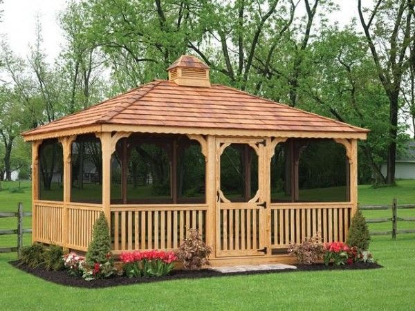 Wood Rectangular Gazebos - North Country ShedsNorth 