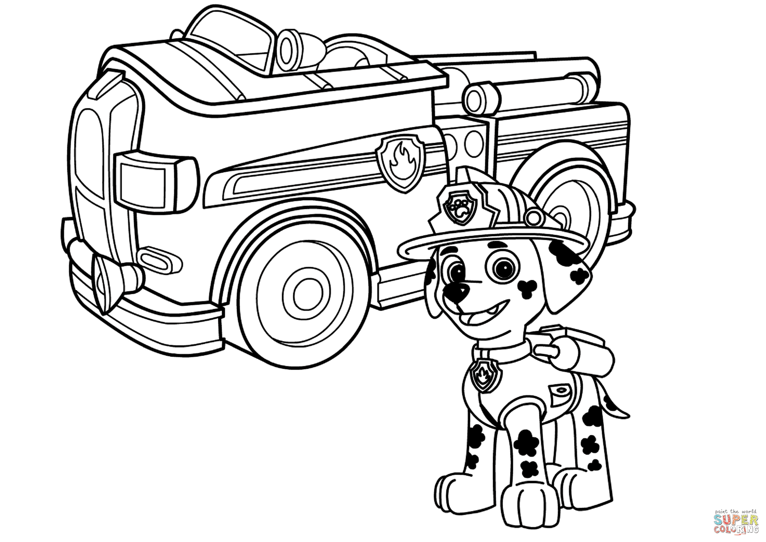 Paw Patrol Coloring Pages For Kids at GetDrawings | Free ...