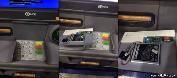 Qua những bức ảnh phía trên, có thể thấy thiết bị khả nghi trên được cấu tạo từ một bảng mạch rất sơ sài, chắp vá, cấp nguồn bởi một viên pin điện thoại và lắp sẵn một chiếc thẻ nh