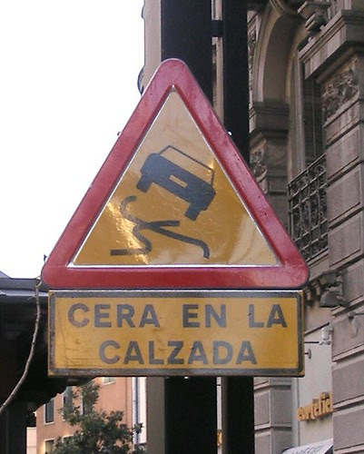 Cera en la calzada