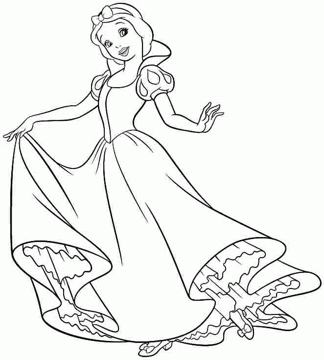 snow white disney princess coloring pages - Clip Art Library