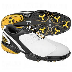 Mens Footjoy Sport 53121 Wht/yel Waterproof Leather Golf Shoes 10 Medium