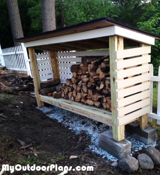 DIY Backyard Firewood Shed MyOutdoorPlans Free 