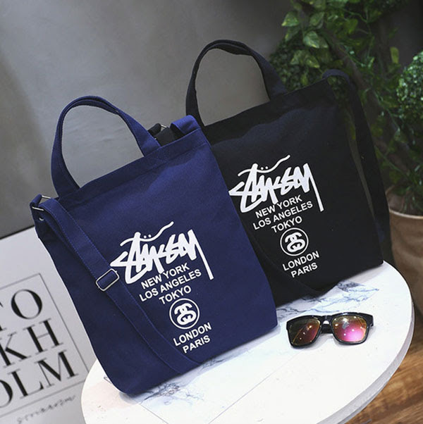 ブランドstussyエコバッグ ショルダーバッグ 布製ステューシー おしゃれ