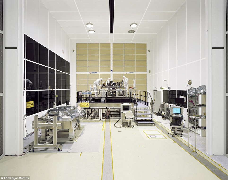Martins says he was given unprecedented access to staff, programmes and facilities at Esa. Here is seen the NIRSpec Flight Model Assembly at the ISO Class 5 Integration Facility in Ottobrunn-Munich, Germany