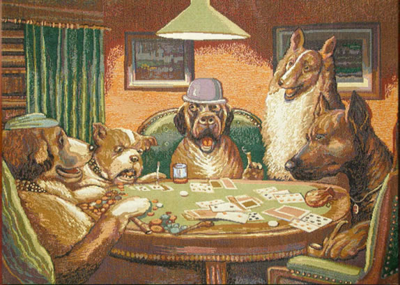 Dogs Playing Poker Tapestry Wall Hanging Size: 30" x 22" More info $39.95