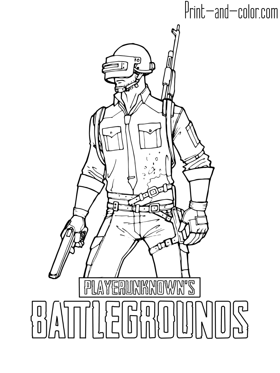 Playerunknown's Battlegrounds coloring pages | Print and Color.com