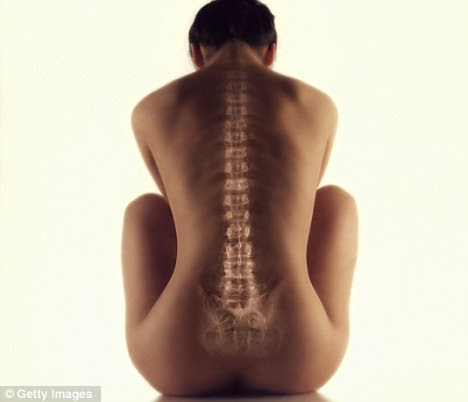 As well as the bones shrinking, height loss is also caused by the flattening of the discs that sit between the bones of the spine