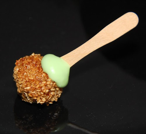 polpette di granchio con maionese al wasabi