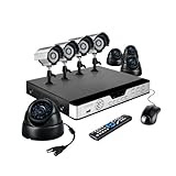 ZMODO 8CH H.264 DVR CCTV Security Surveillance System with 4 Bullet and 4 Dome Sony CCD Weatherproof Outdoor Cameras-500GB HD