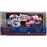 Disney / Pixar CARS TOON Exclusive 148 Scale Die Cast Car 2Pack Mater The Greater Includes Cannonball Mater and Rocket McQueen
